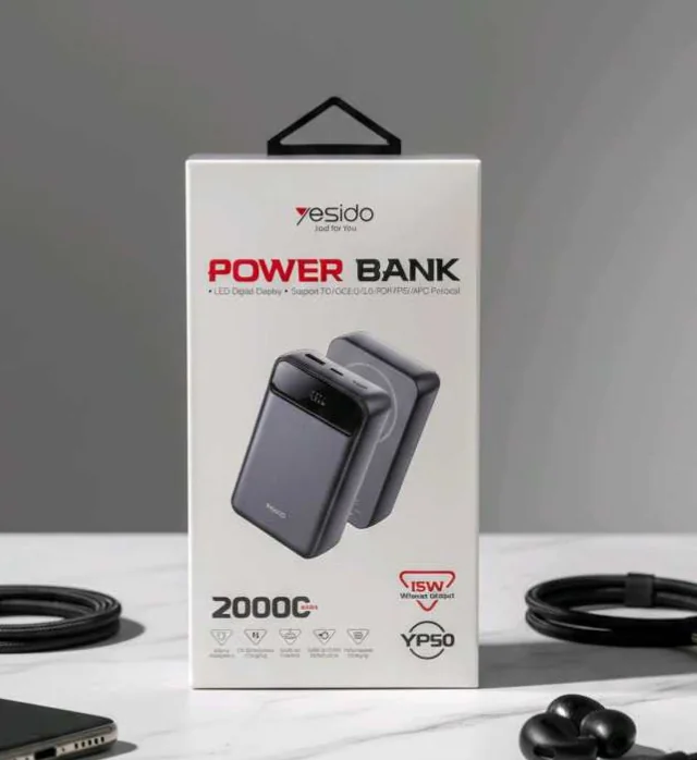 بور بنك (Power Bank) من شركة Yesido موديل YP50، 