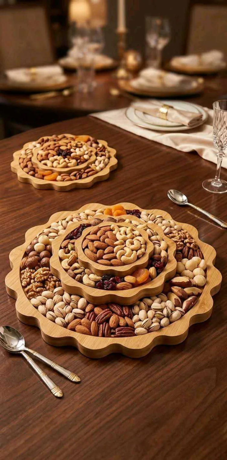 طقم صحون خشب