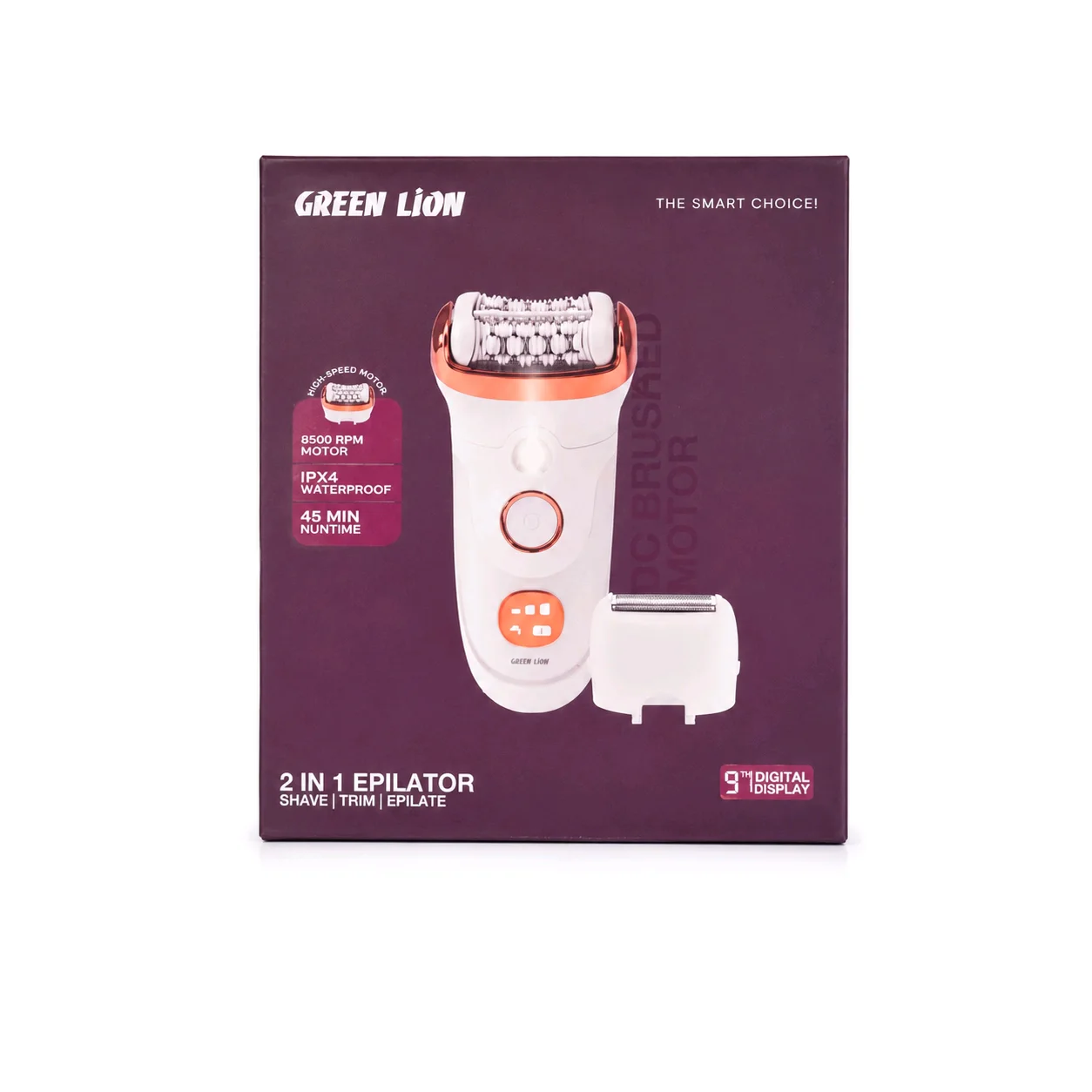 جهاز إزالة الشعر 2 في 1 (2 In 1 Epilator) من شركة Green Lion.