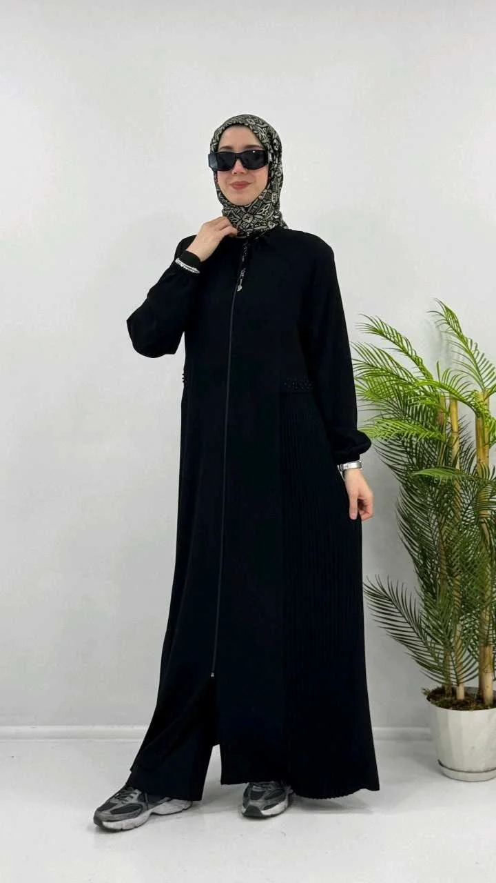 عباية مكسرة كريب صيفي