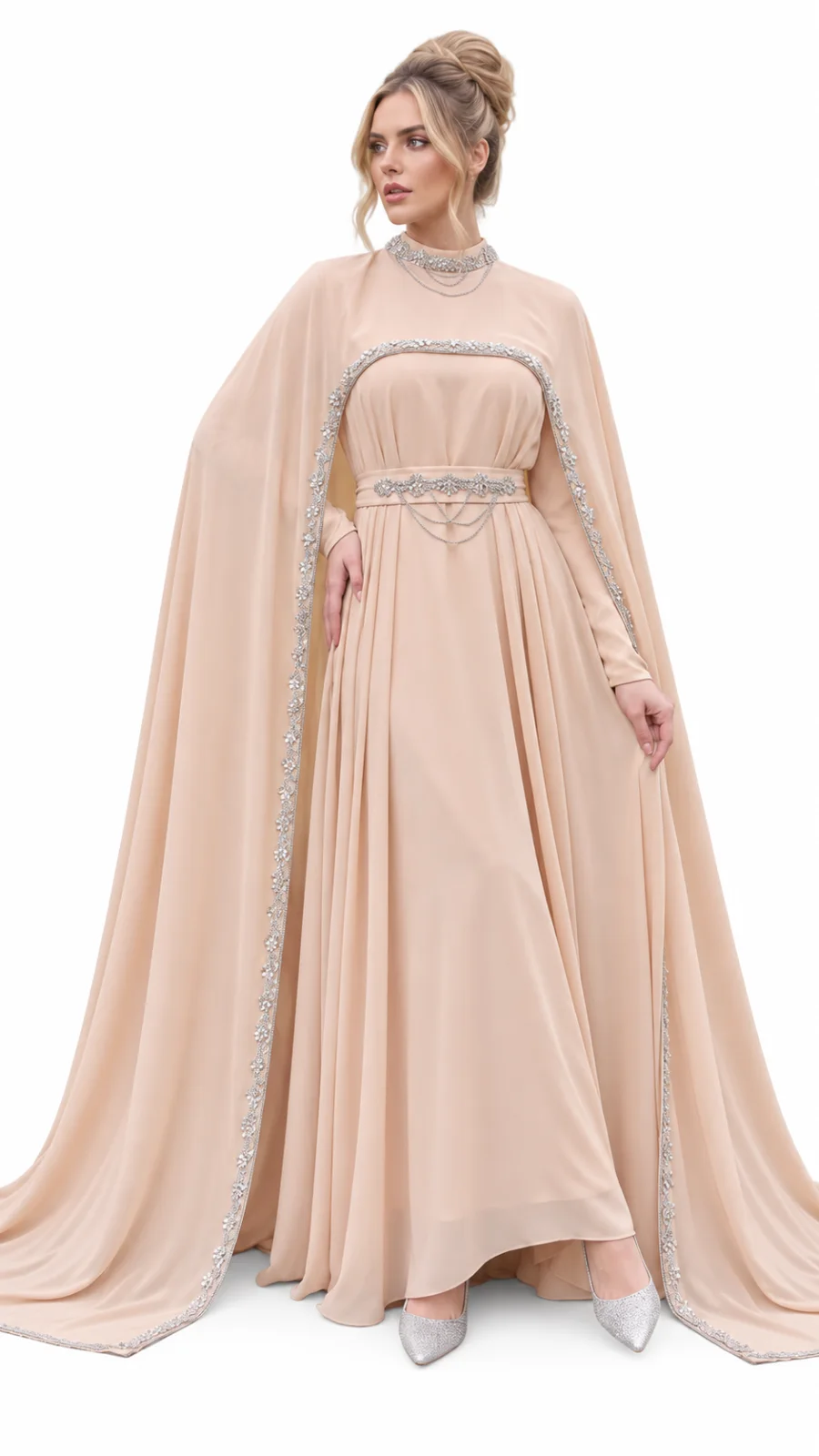 فستان سهرة كاب شيفون 2