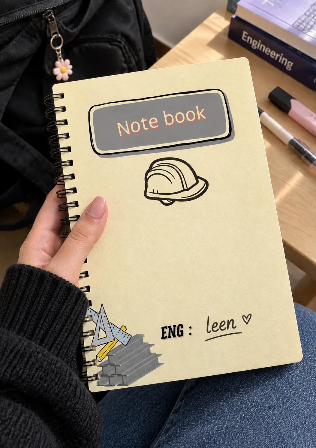 دفتر Note book جامعي أصفر