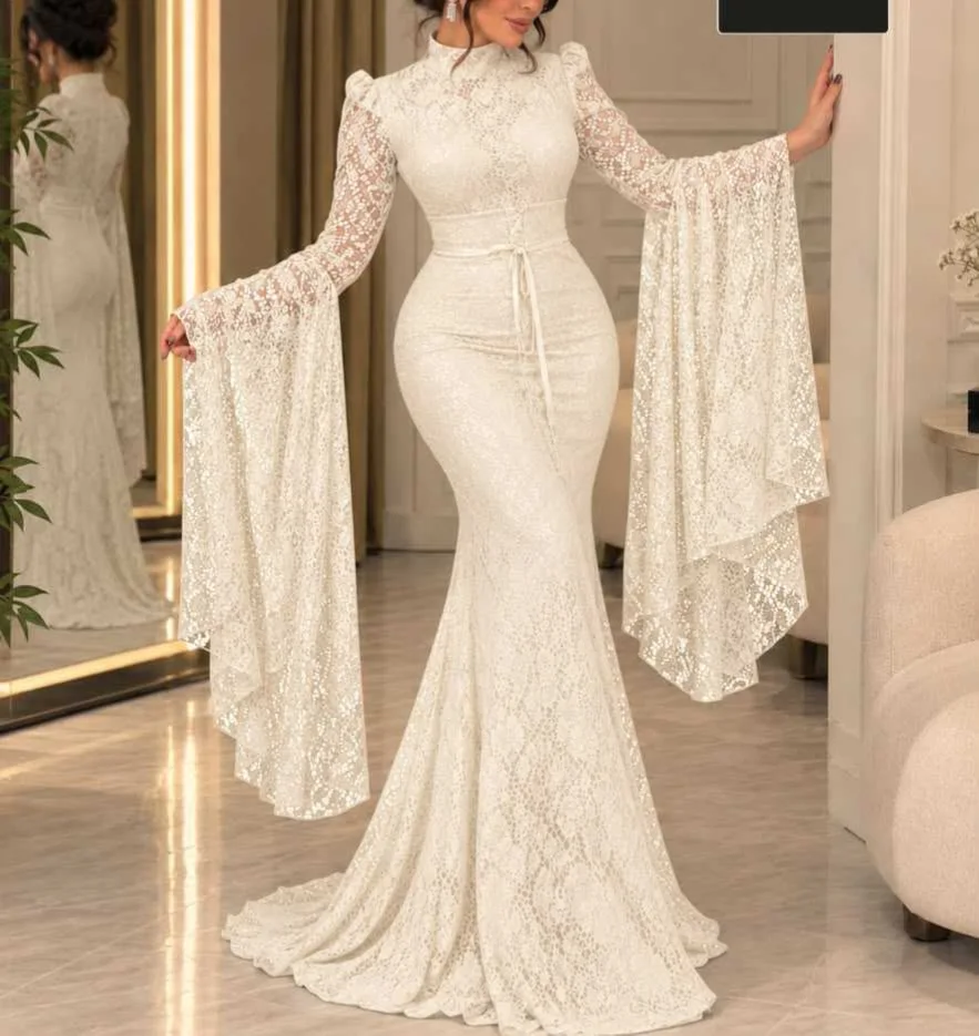 فستان سهرة دانتيل طويل 3
