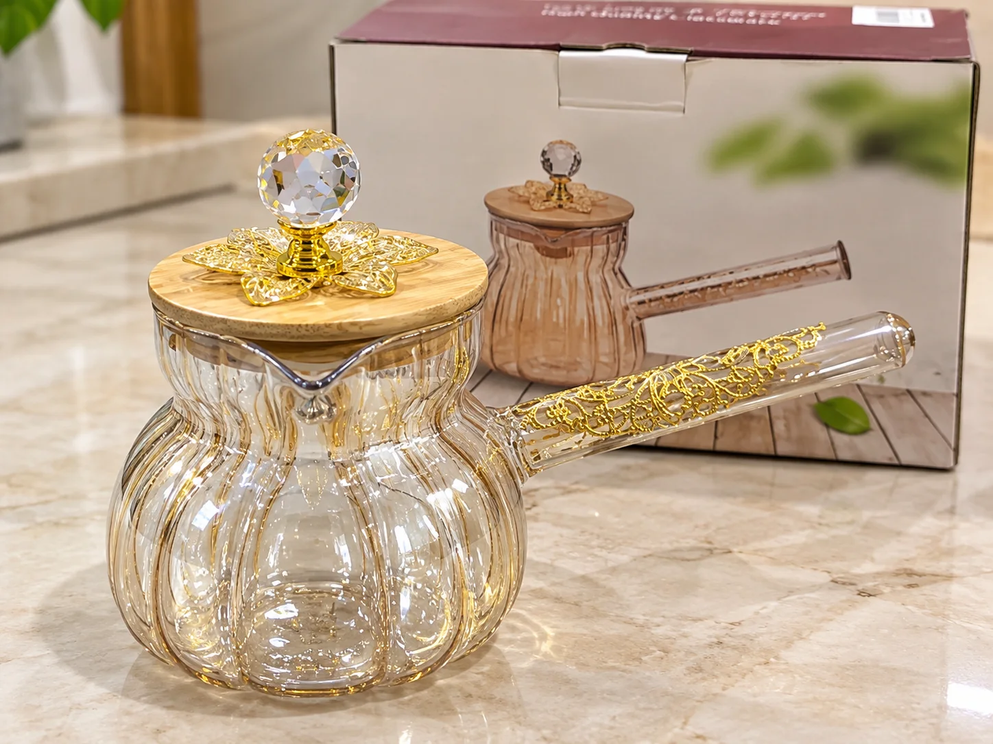 ركوة قهوة زجاجية حرارية (بايركس)
