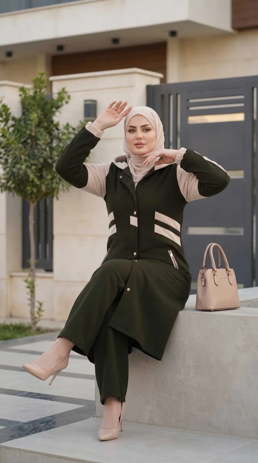سيت شتوي فليس مصوف قطن طويل 3