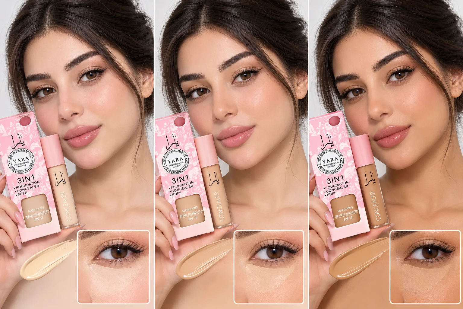 مكياج أساس Yara Professional Makeup 3 In 1 2