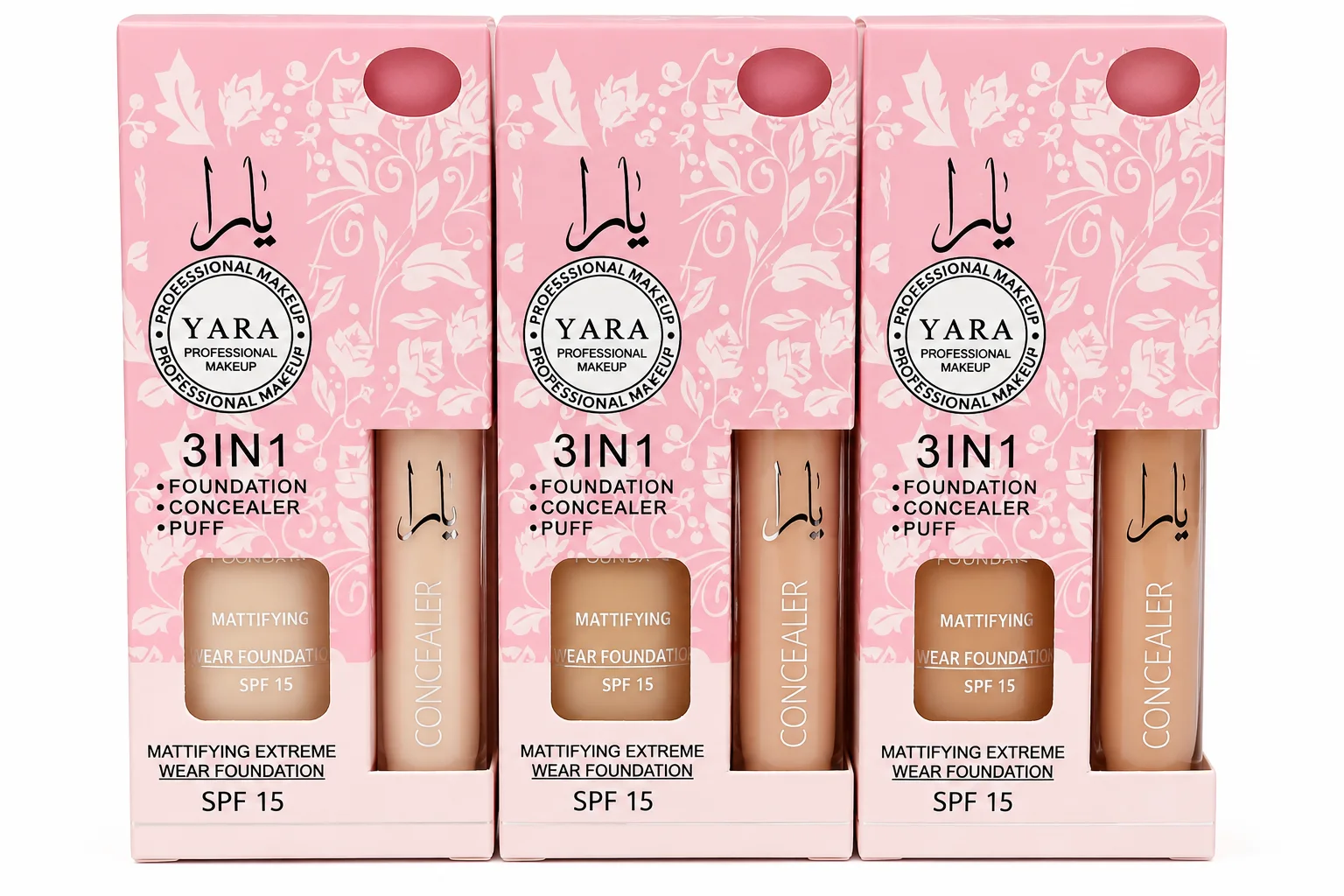 مكياج أساس Yara Professional Makeup 3 In 1