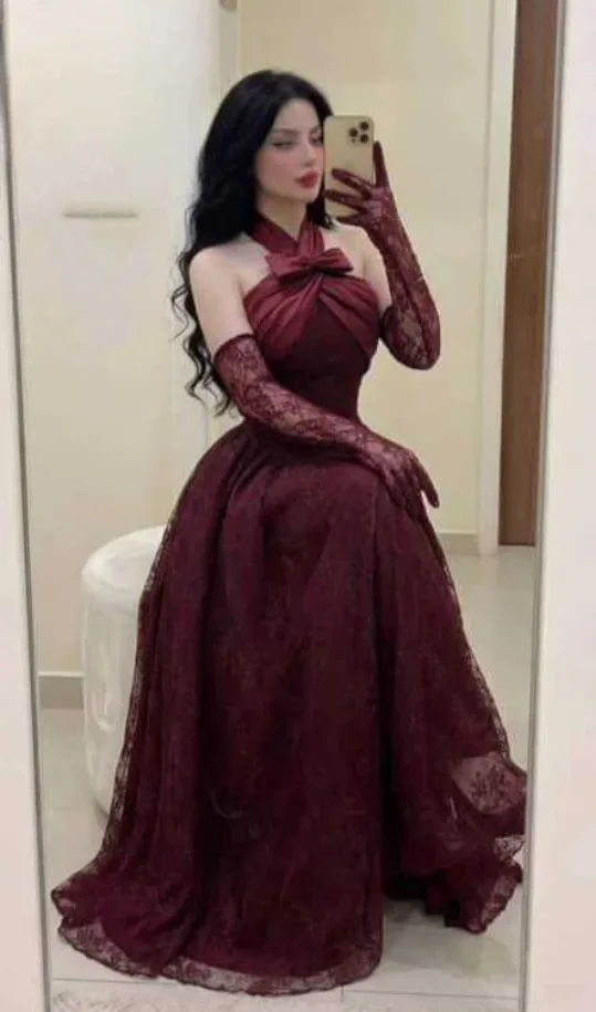 فستان سهرة دانتيل طويل 7