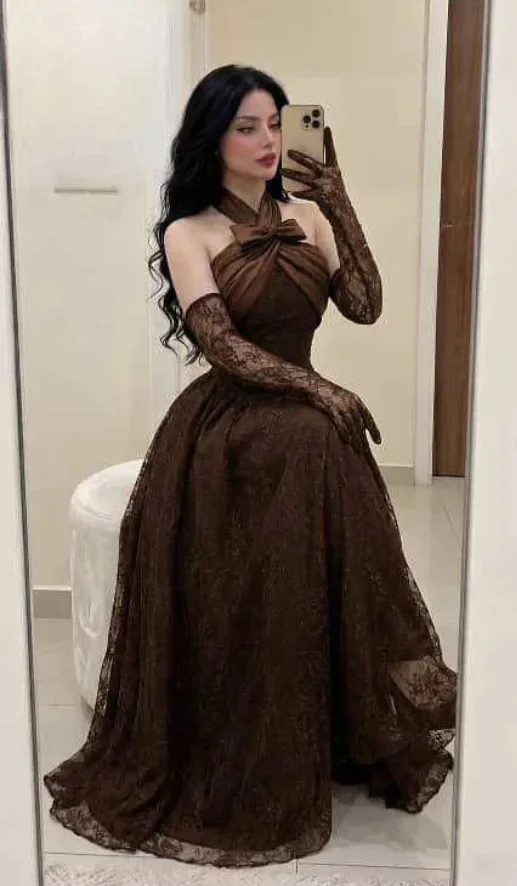 فستان سهرة دانتيل طويل 6