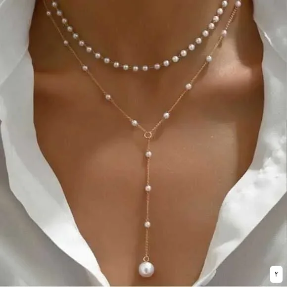 طوق لولو مع ذهب 3