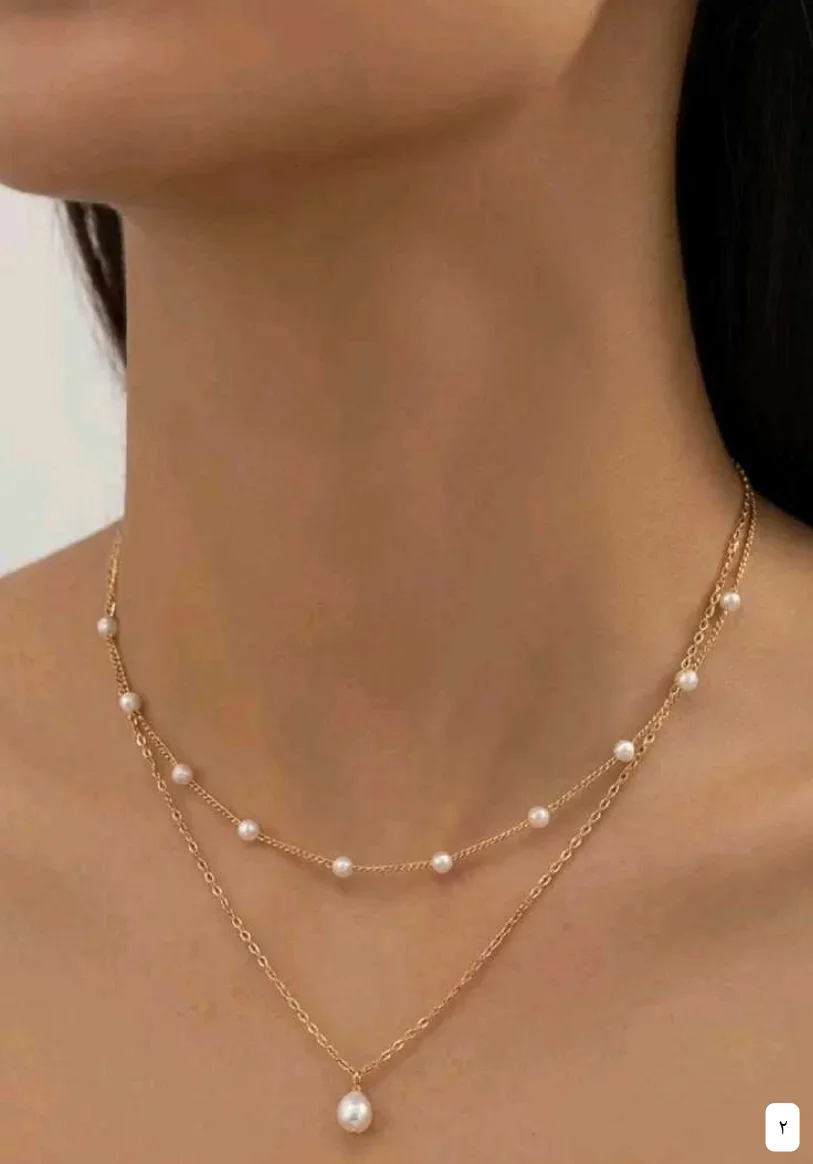 طوق لولو مع ذهب 2